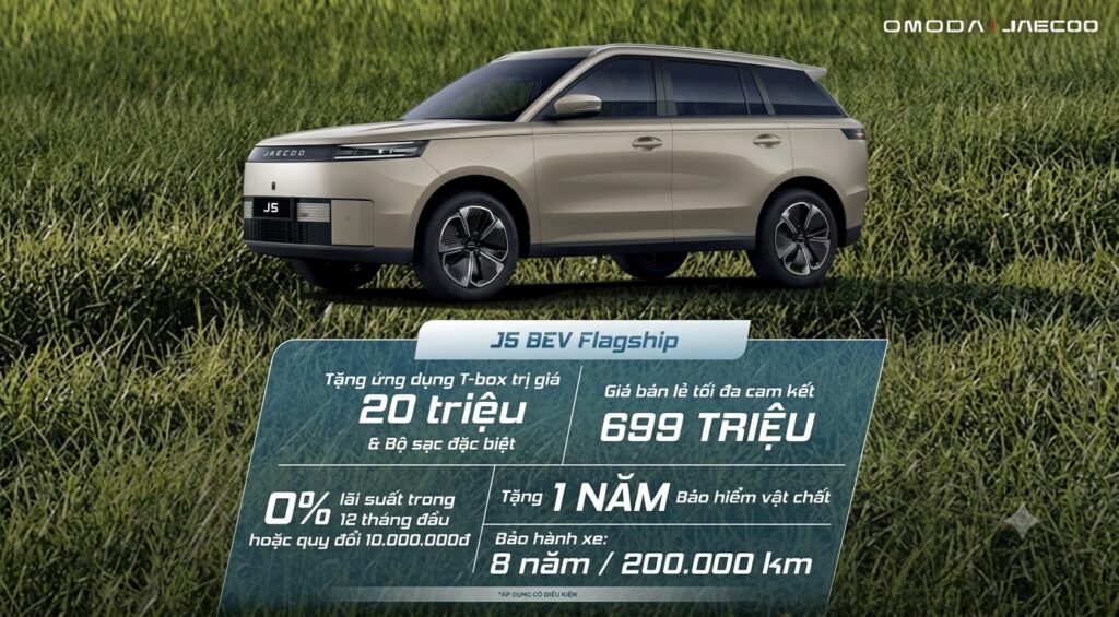Jaecoo J5 BEV tại OMODA & JAECOO Phú Mỹ Hưng